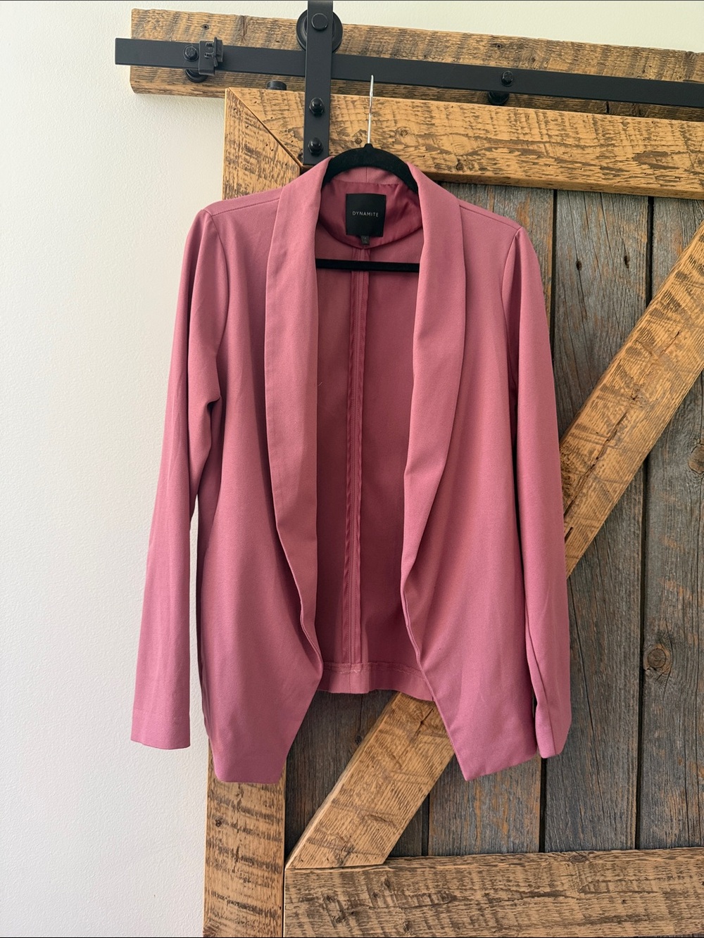 Dynamite Dusty Rose Open-Front Blazer - Size L
